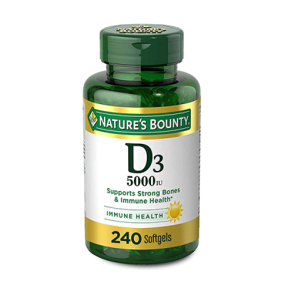 Natures Bounty D3 5000IU 100 Soft Gels