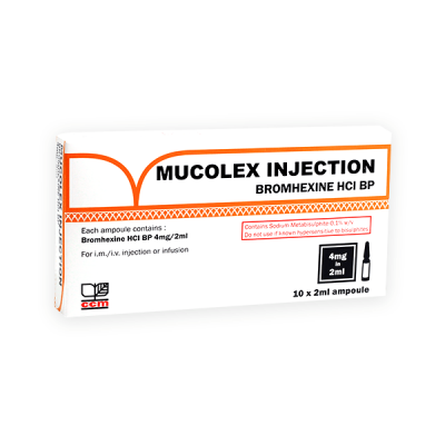 Mucolex Injection 4/2mg/ml 10 Ampoule