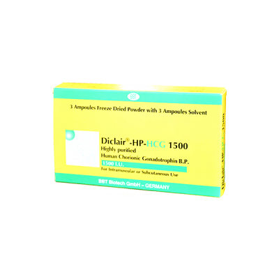 Diclair Hp Hcg 1500IU 3+3 Ampoule