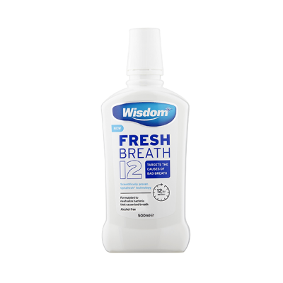 Wisdom Fresh Breath 12 Mouthwash 500ml