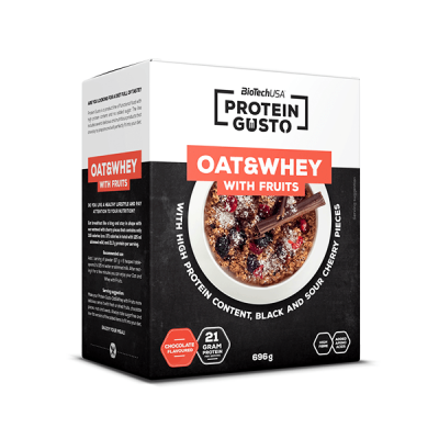 BiotechUSA-Oat & Whey Choco Black Cherry Sour 696g