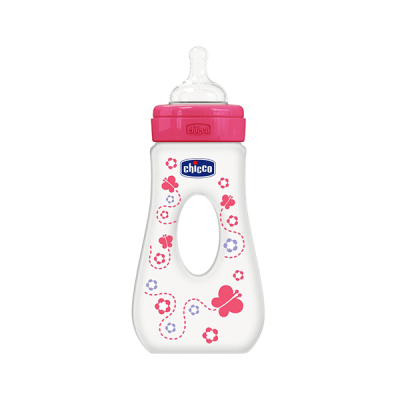 Chicco (255) Biberone 4+ mo 240ml(Pink)