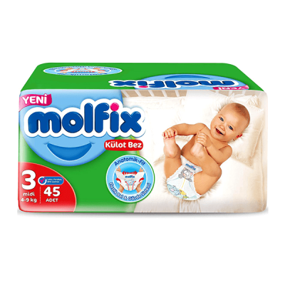 Molfix Large #3 (4-9Kg) 45Piece
