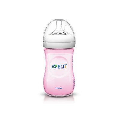 Avent Natural Biberone 1+ mo 260ml (Pink)