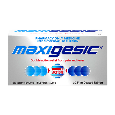 Maxigesic 500mg+150mg 32 Tablet