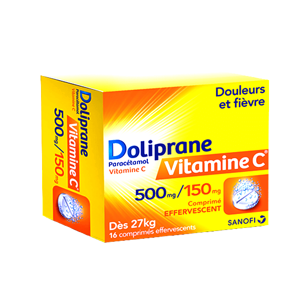 Doliprane Vit C 500mg 16 Tablet