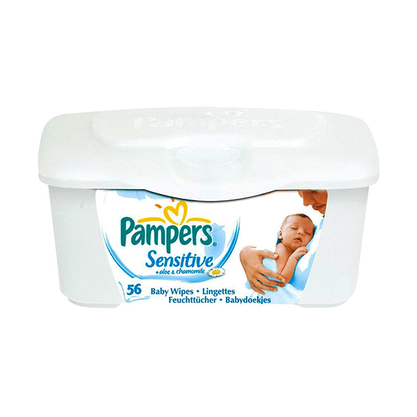 Pampers Wipes Sensitive With Cover 56 Piece