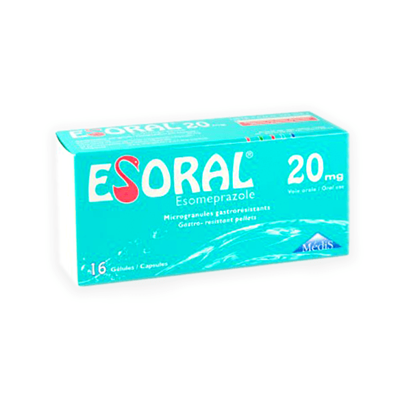 Esoral 20mg 16 Capsule (Medis)