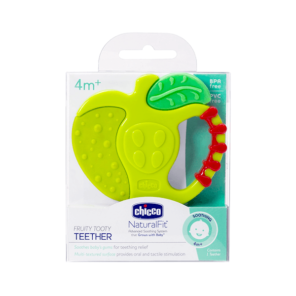 Chicco (84) Slicone Apple Teething ring 4+ mo